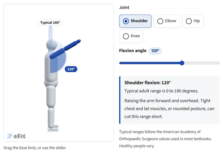 Range of Motion lab screenshot