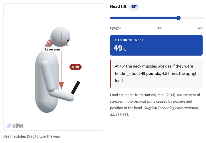 Text Neck lab screenshot
